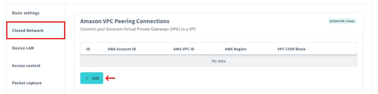 Add VPC peering connection