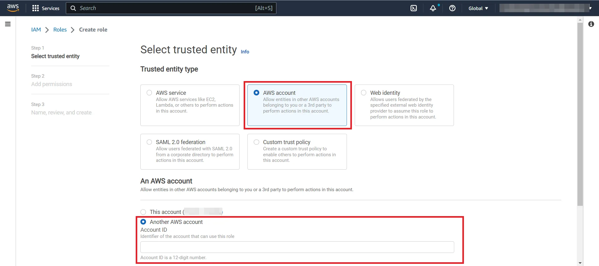 AWS Account ID configuration for Soracom