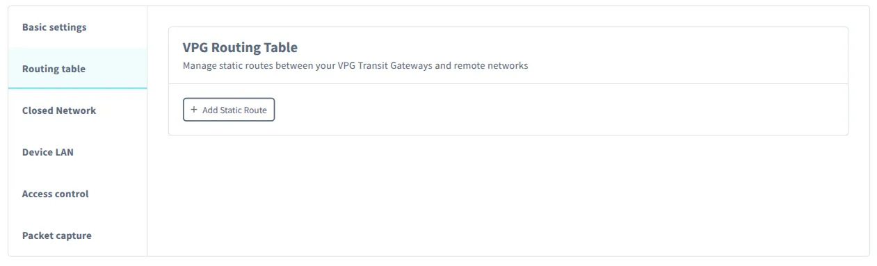 Configure VPG