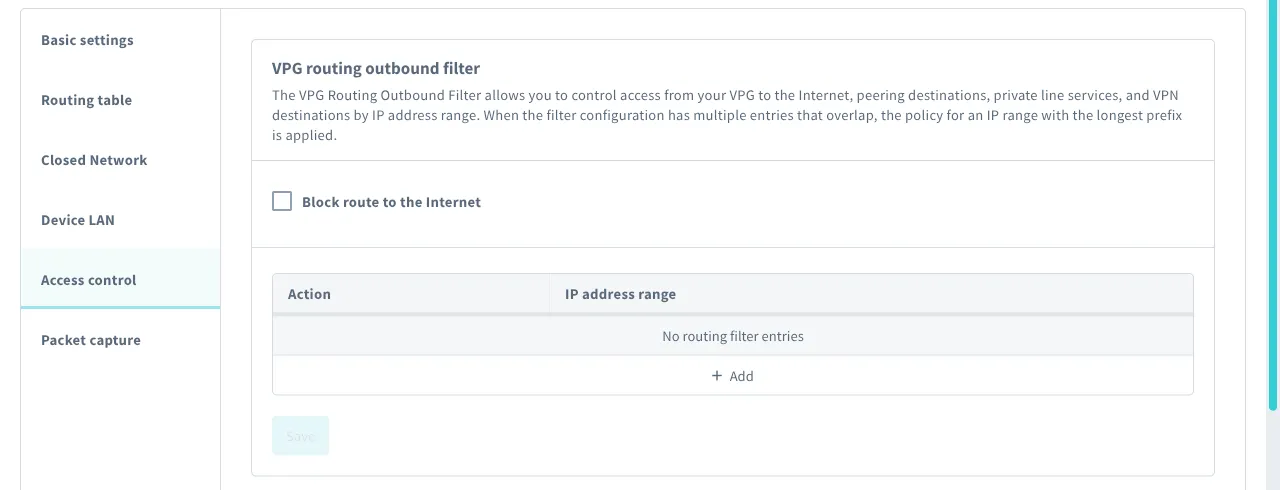 Configure VPG