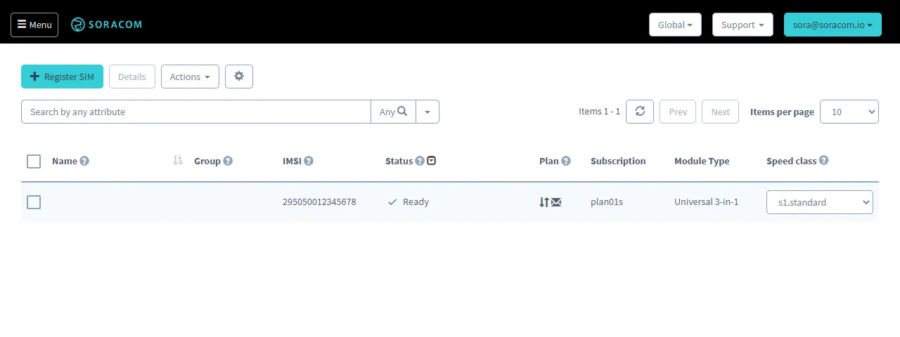 SIM Registered