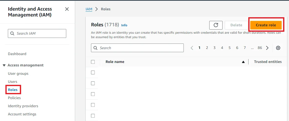 Create role